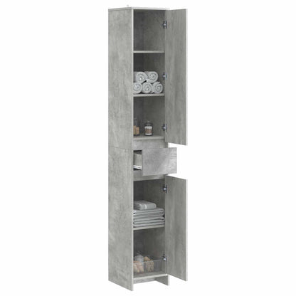 vidaXL Bathroom Cabinet Concrete Grey 30 x 33 x 190 cm Engineered Wood