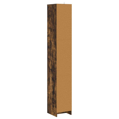 vidaXL Bathroom Cabinet Smoked Oak 30 x 33 x 190 cm Engineered Wood
