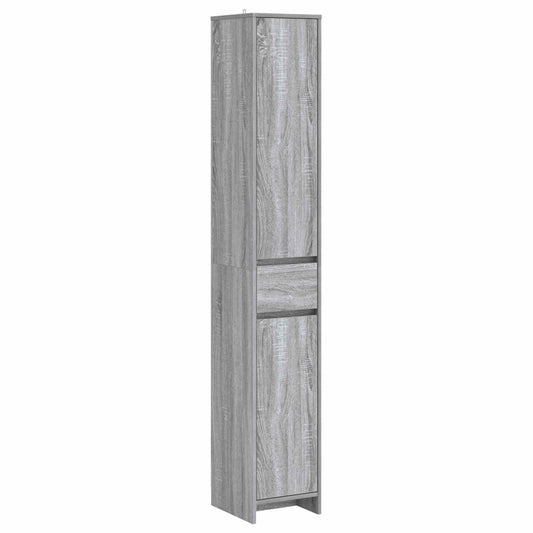 vidaXL Bathroom Cabinet Grey Sonoma 30 x 33 x 190 cm Engineered Wood