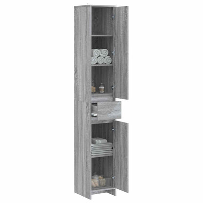 vidaXL Bathroom Cabinet Grey Sonoma 30 x 33 x 190 cm Engineered Wood