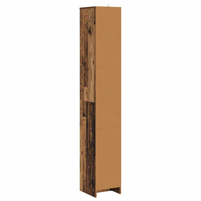 vidaXL Bathroom Cabinet Old Wood 30 x 33 x 190 cm Engineered Wood