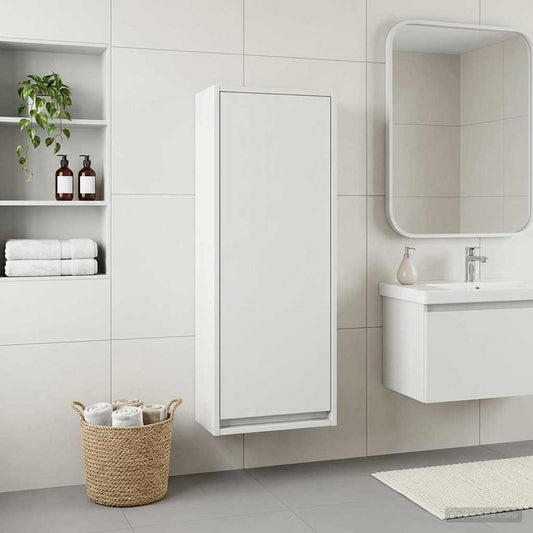 vidaXL Wall-mounted Sink Vanity White 35 x 20 x 81 cm Engineered Wood