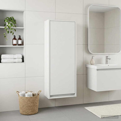 vidaXL Wall-mounted Sink Vanity White 35 x 20 x 81 cm Engineered Wood