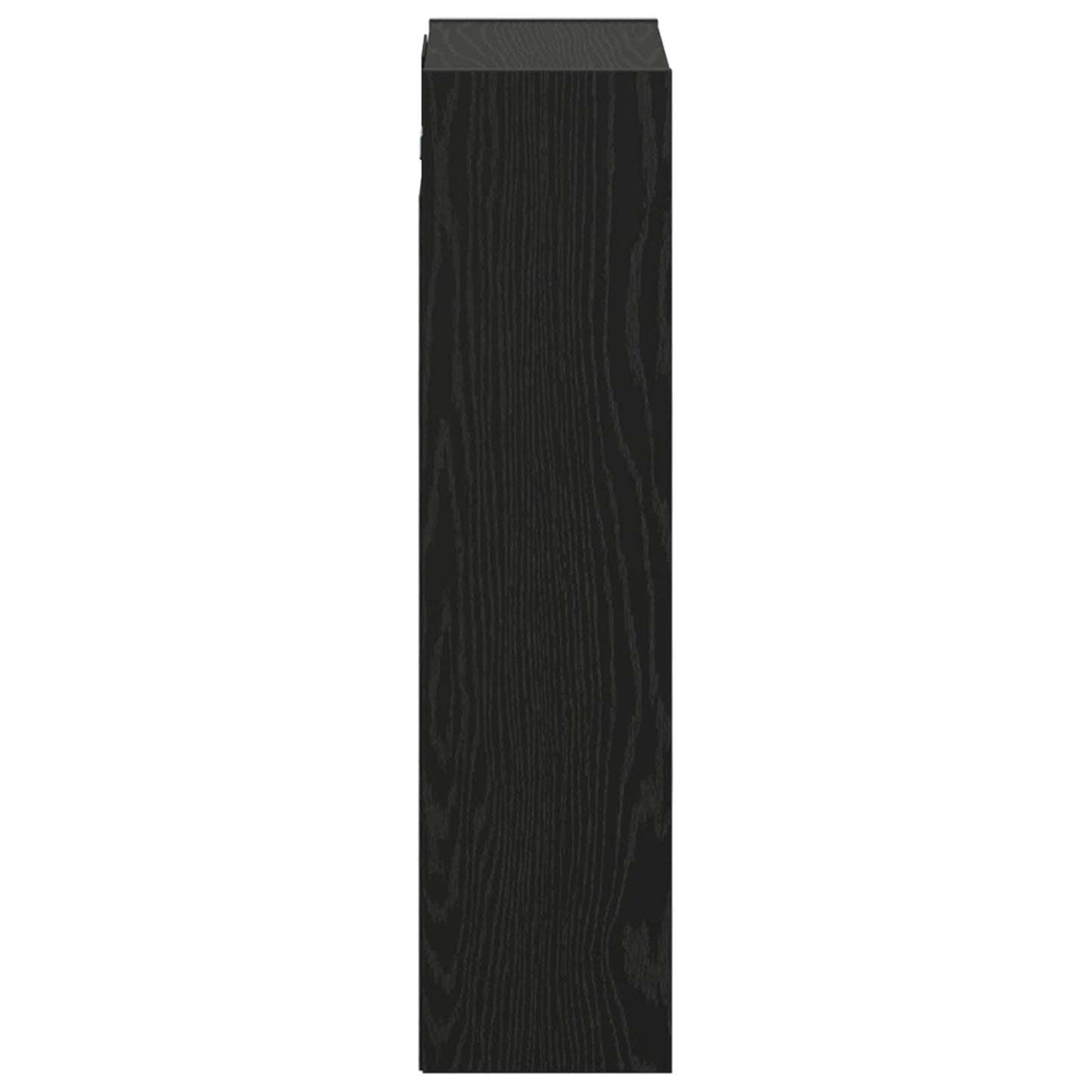 vidaXL Wall-mounted Sink Vanity Black Oak 35 x 20 x 81 cm