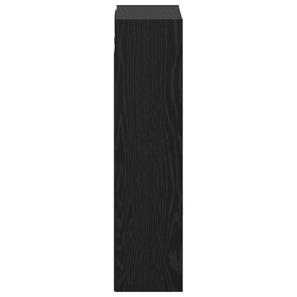 vidaXL Wall-mounted Sink Vanity Black Oak 35 x 20 x 81 cm