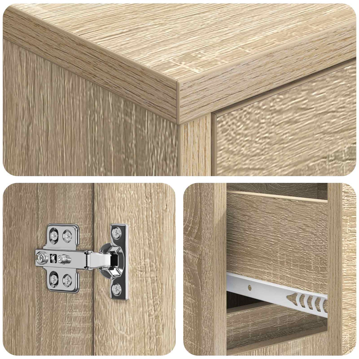vidaXL Wall-mounted Sink Vanity Sonoma Oak 35 x 20 x 81 cm