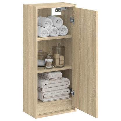 vidaXL Wall-mounted Sink Vanity Sonoma Oak 35 x 20 x 81 cm