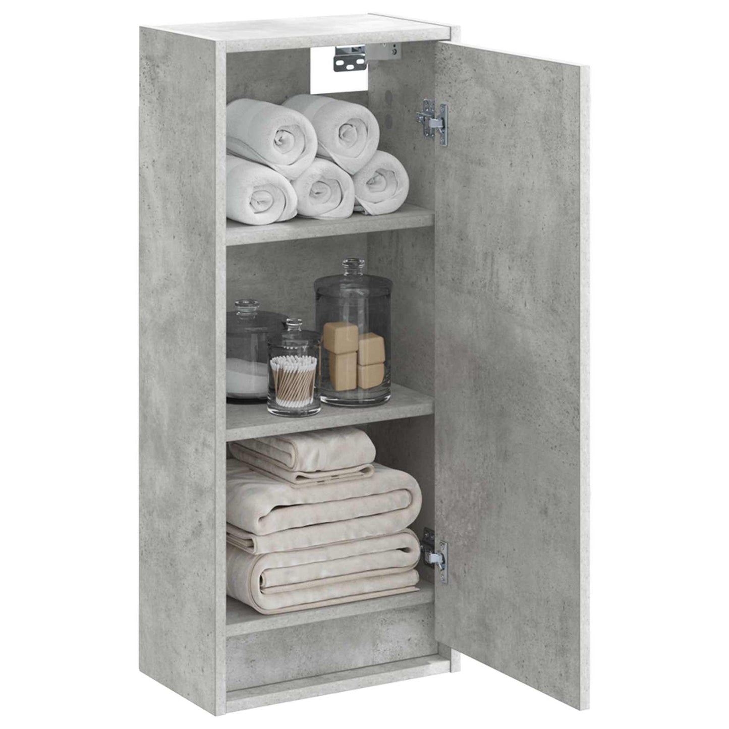 vidaXL Wall-mounted Sink Vanity Concrete Grey 35 x 20 x 81 cm