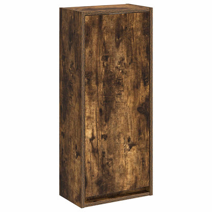 vidaXL Wall-mounted Sink Vanity Smoked Oak 35 x 20 x 81 cm