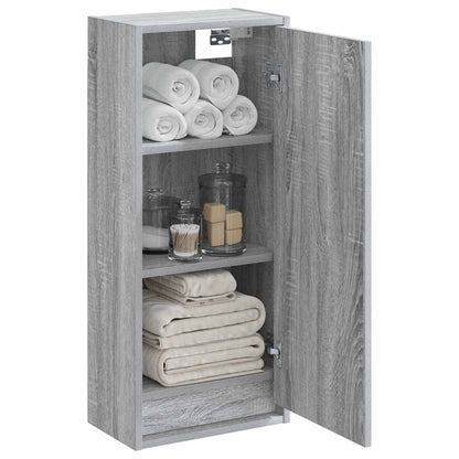 vidaXL Wall-mounted Sink Vanity Grey Sonoma 35 x 20 x 81 cm