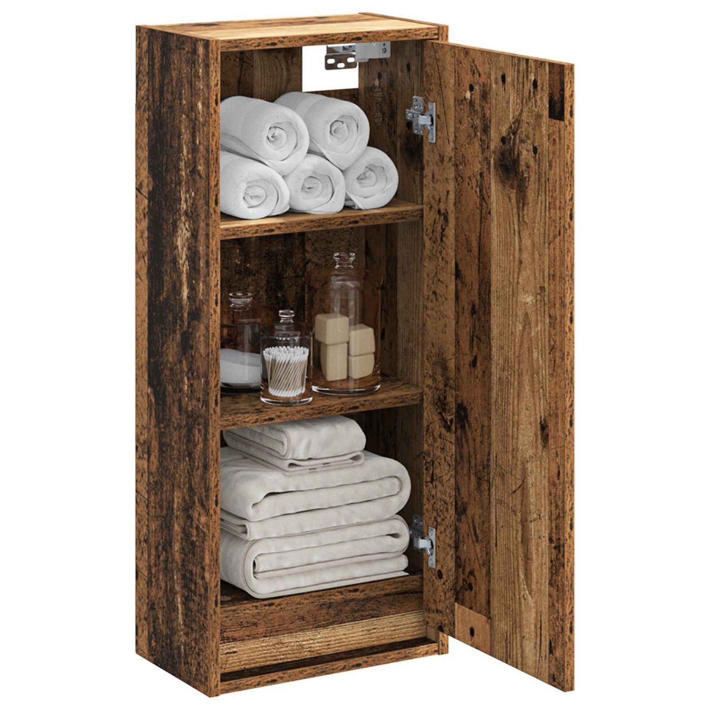 vidaXL Wall-mounted Sink Vanity Old Wood 35 x 20 x 81 cm