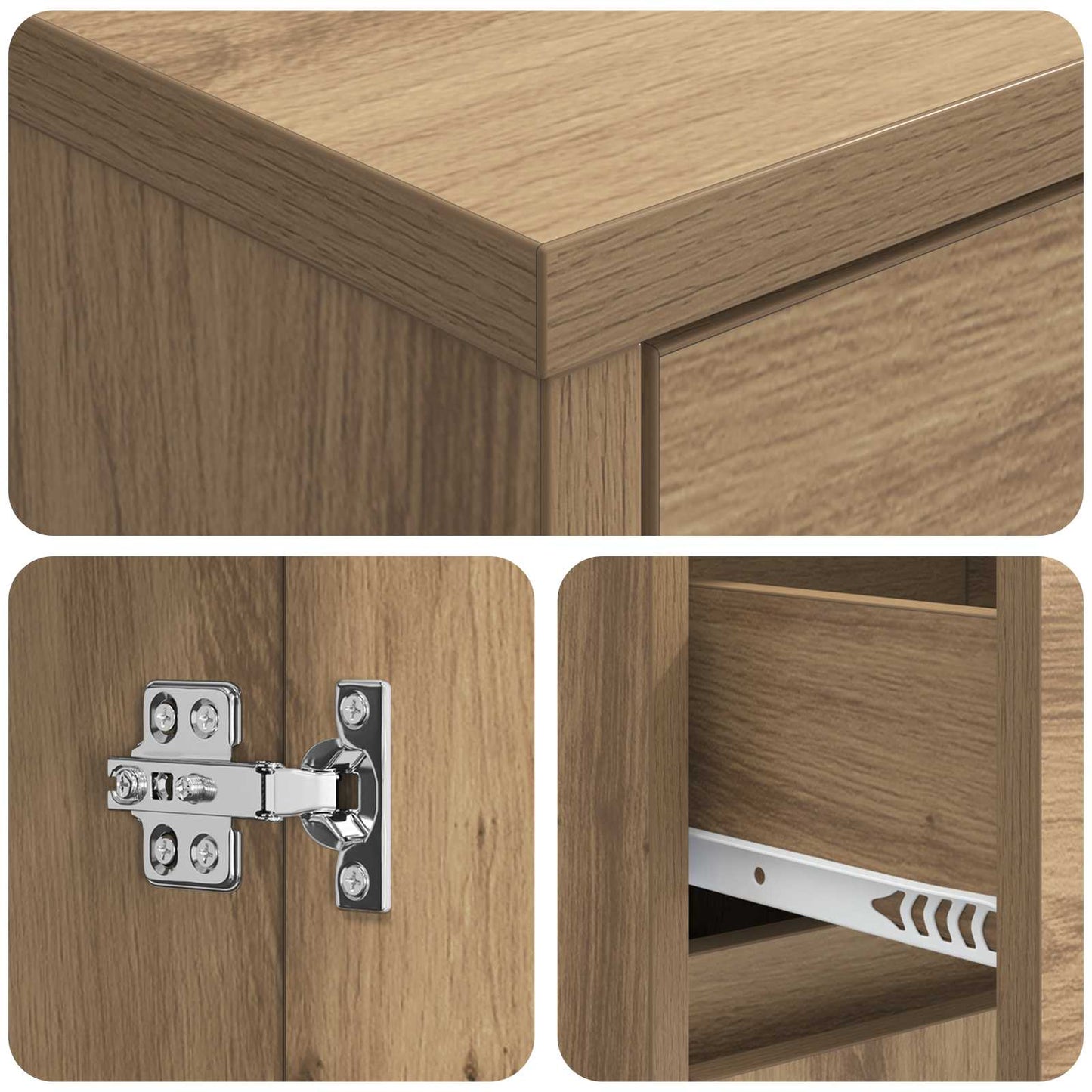 vidaXL Wall-mounted Sink Vanity Artisan Oak 35 x 20 x 81 cm