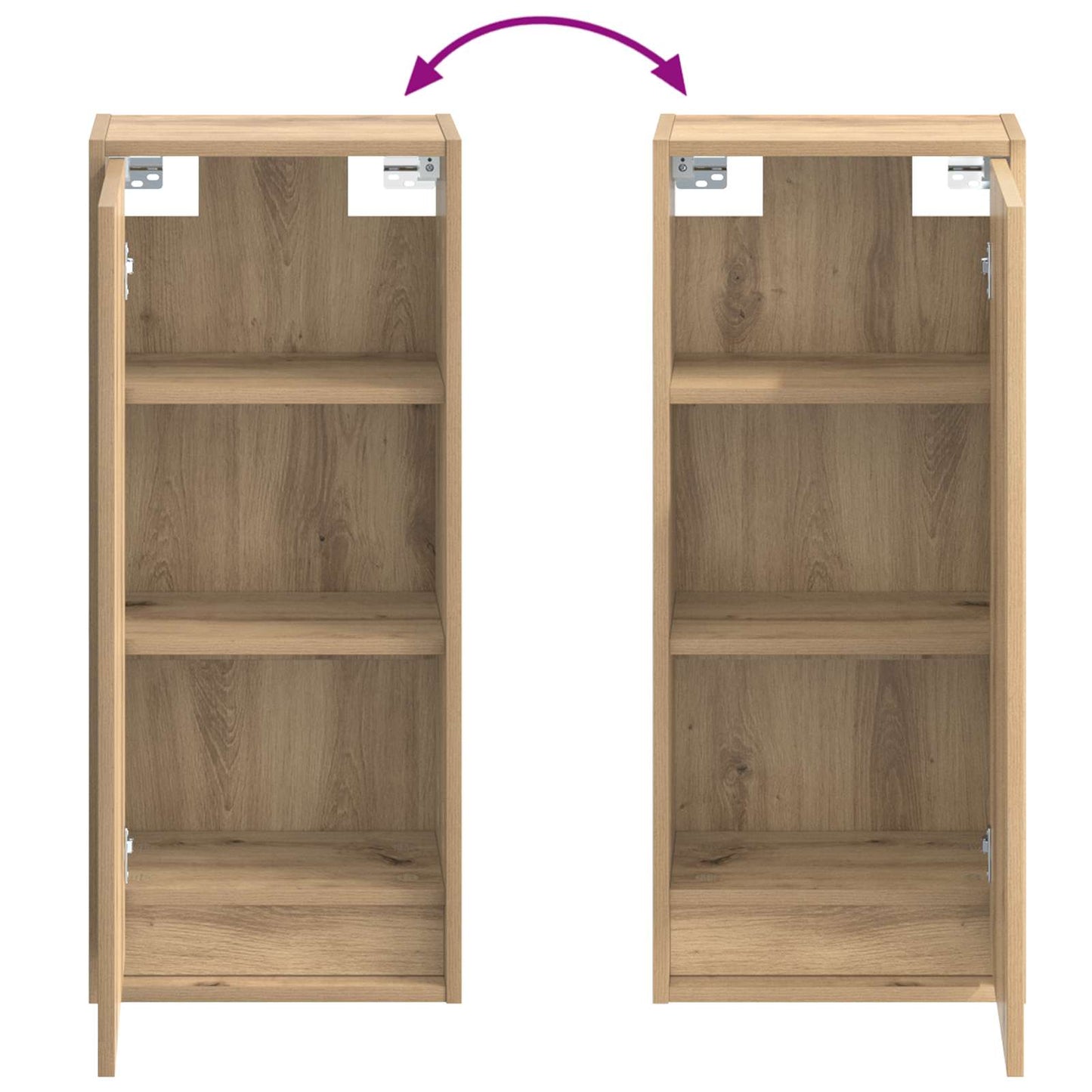 vidaXL Wall-mounted Sink Vanity Artisan Oak 35 x 20 x 81 cm