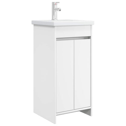 vidaXL Bathroom Vanity with Sink White 42 x 40 x 84.5 cm