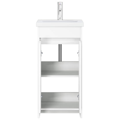 vidaXL Bathroom Vanity with Sink White 42 x 40 x 84.5 cm