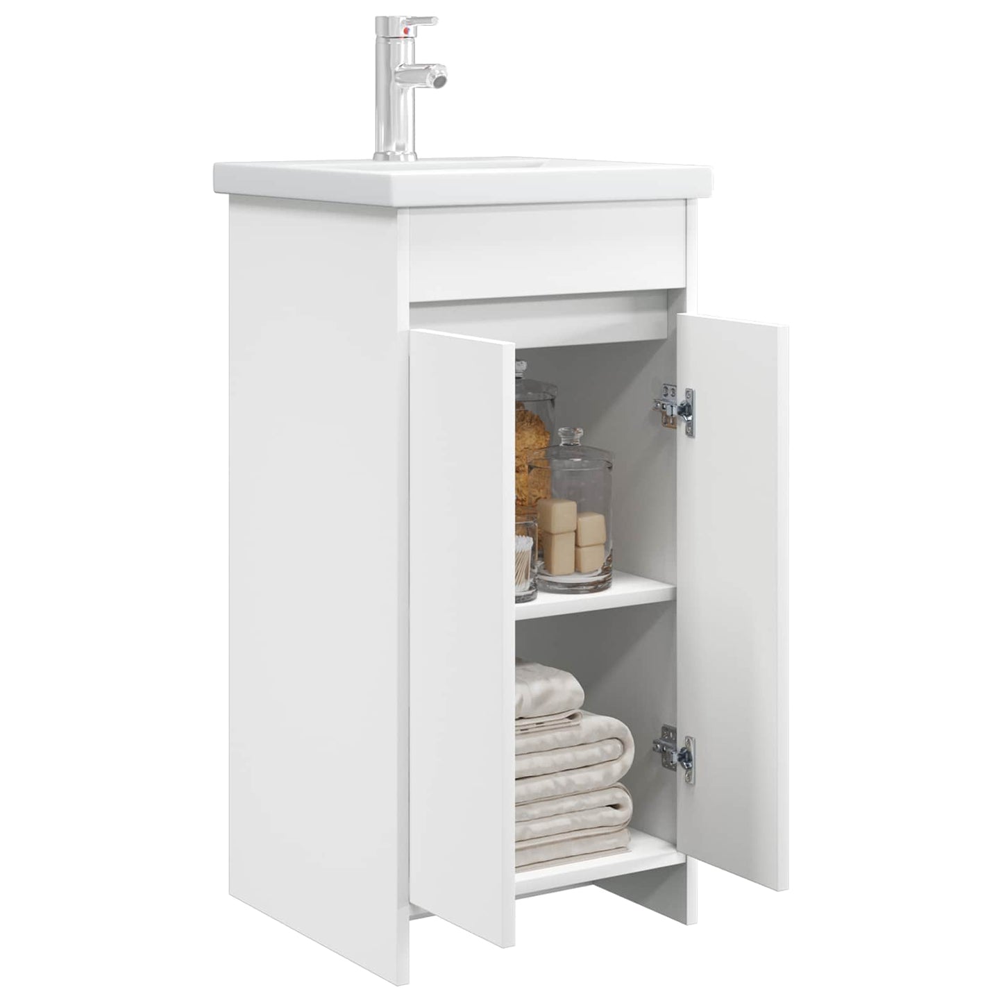 vidaXL Bathroom Vanity with Sink White 42 x 40 x 84.5 cm