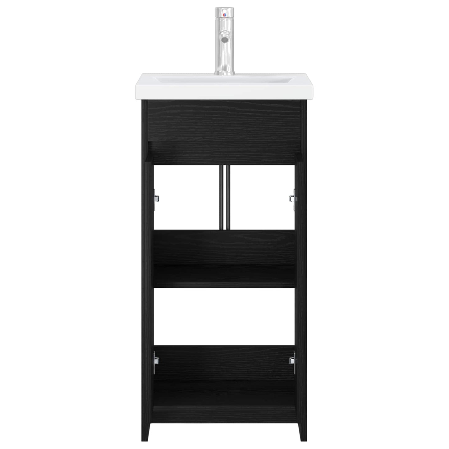 vidaXL Bathroom Vanity with Sink Black Oak 42 x 40 x 84.5 cm