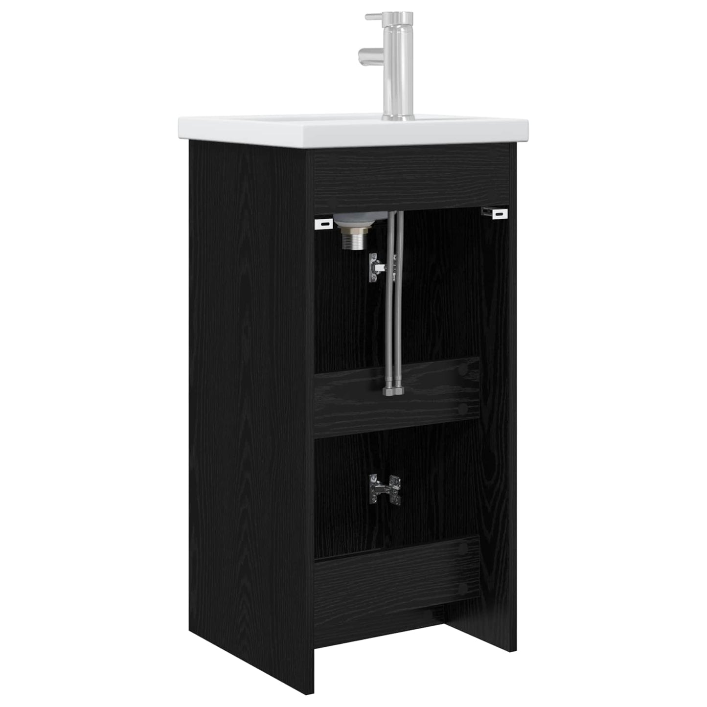vidaXL Bathroom Vanity with Sink Black Oak 42 x 40 x 84.5 cm