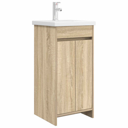 vidaXL Bathroom Vanity with Sink Sonoma Oak 42 x 40 x 84.5 cm