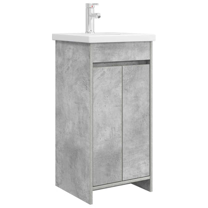 vidaXL Bathroom Vanity with Sink Concrete Grey 42 x 40 x 84.5 cm