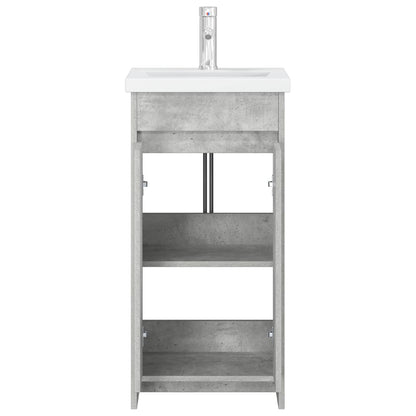 vidaXL Bathroom Vanity with Sink Concrete Grey 42 x 40 x 84.5 cm