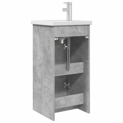 vidaXL Bathroom Vanity with Sink Concrete Grey 42 x 40 x 84.5 cm