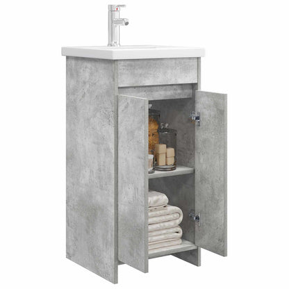 vidaXL Bathroom Vanity with Sink Concrete Grey 42 x 40 x 84.5 cm