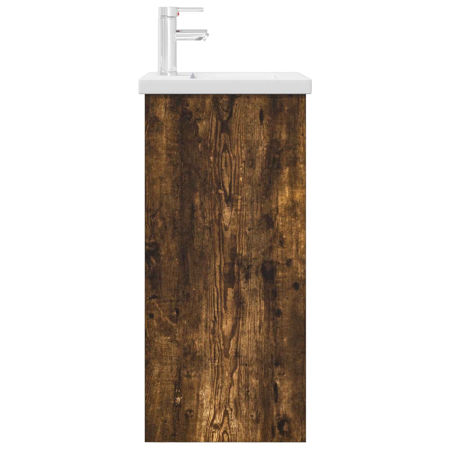 vidaXL Bathroom Vanity with Sink Smoked Oak 42 x 40 x 84.5 cm