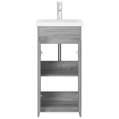 vidaXL Bathroom Vanity with Sink Grey Sonoma 42 x 40 x 84.5 cm