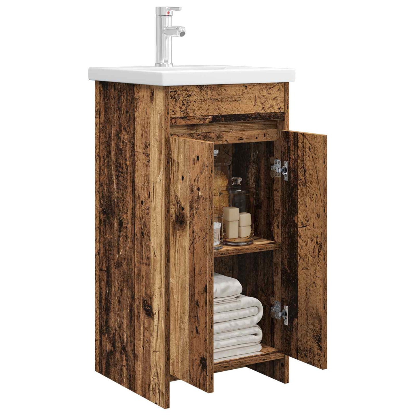 vidaXL Bathroom Vanity with Sink Old Wood 42 x 40 x 84.5 cm
