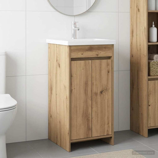 vidaXL Bathroom Vanity with Sink Artisan Oak 42 x 40 x 84.5 cm