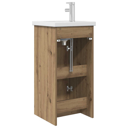 vidaXL Bathroom Vanity with Sink Artisan Oak 42 x 40 x 84.5 cm