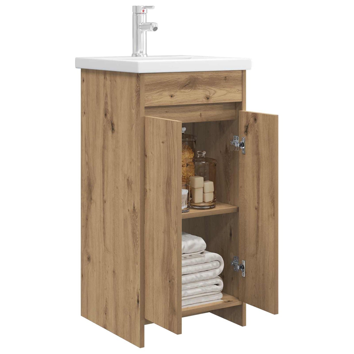 vidaXL Bathroom Vanity with Sink Artisan Oak 42 x 40 x 84.5 cm