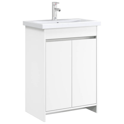 vidaXL Bathroom Under Sink Cabinet White 56 x 37.5 x 81 cm