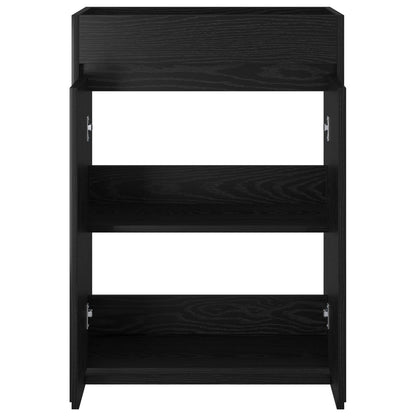 vidaXL Bathroom Under Sink Cabinet Black Oak 56 x 37.5 x 81 cm