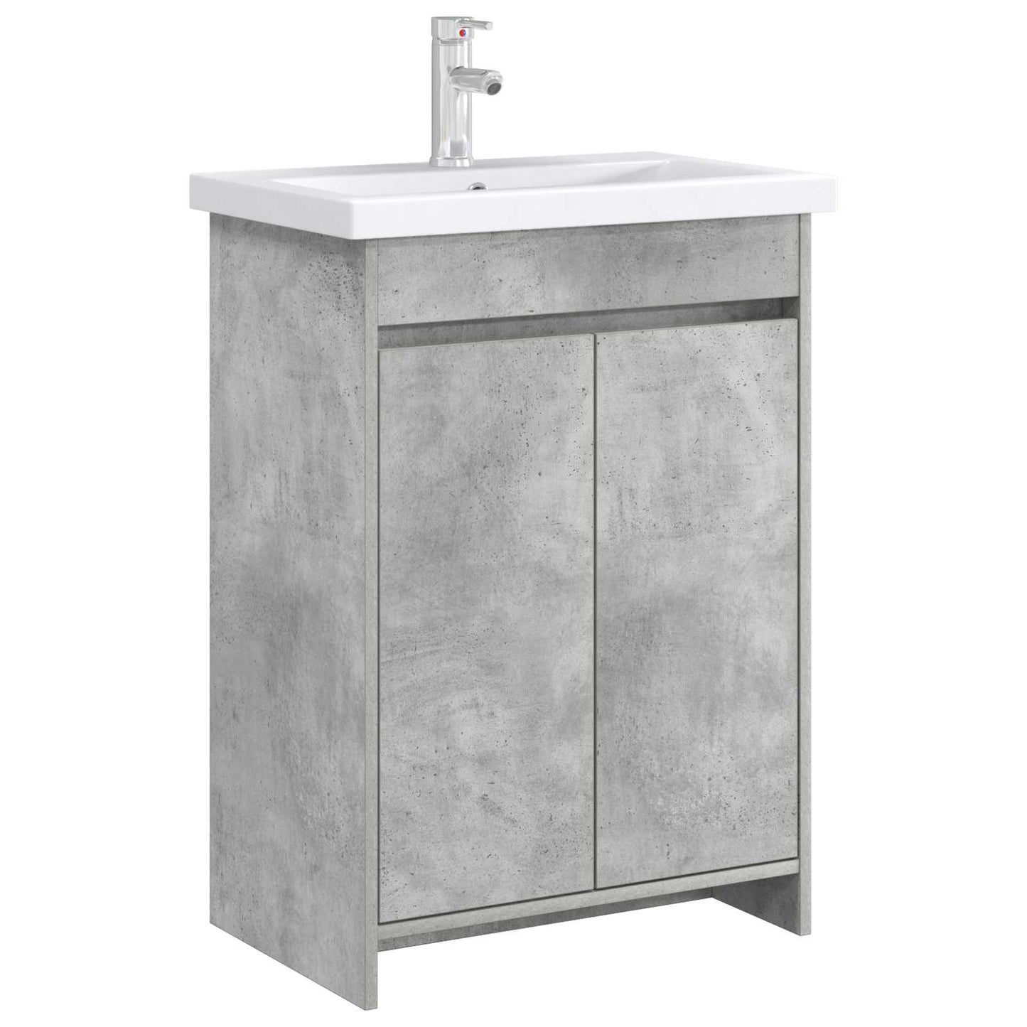vidaXL Bathroom Under Sink Cabinet Concrete Grey 56 x 37.5 x 81 cm