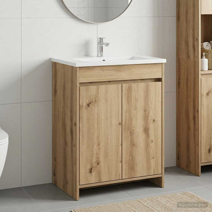 vidaXL Bathroom Under Sink Cabinet Artisan Oak 56 x 37.5 x 81 cm