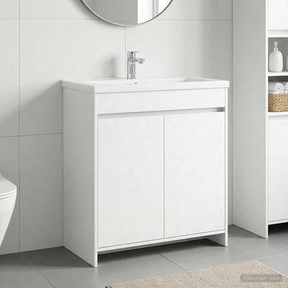 vidaXL Bathroom Under Sink Cabinet White 78.5 x 37.5 x 81 cm