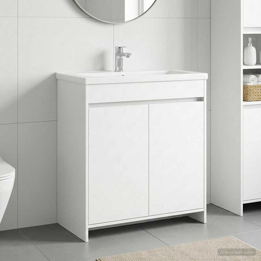 vidaXL Bathroom Under Sink Cabinet White 78.5 x 37.5 x 81 cm