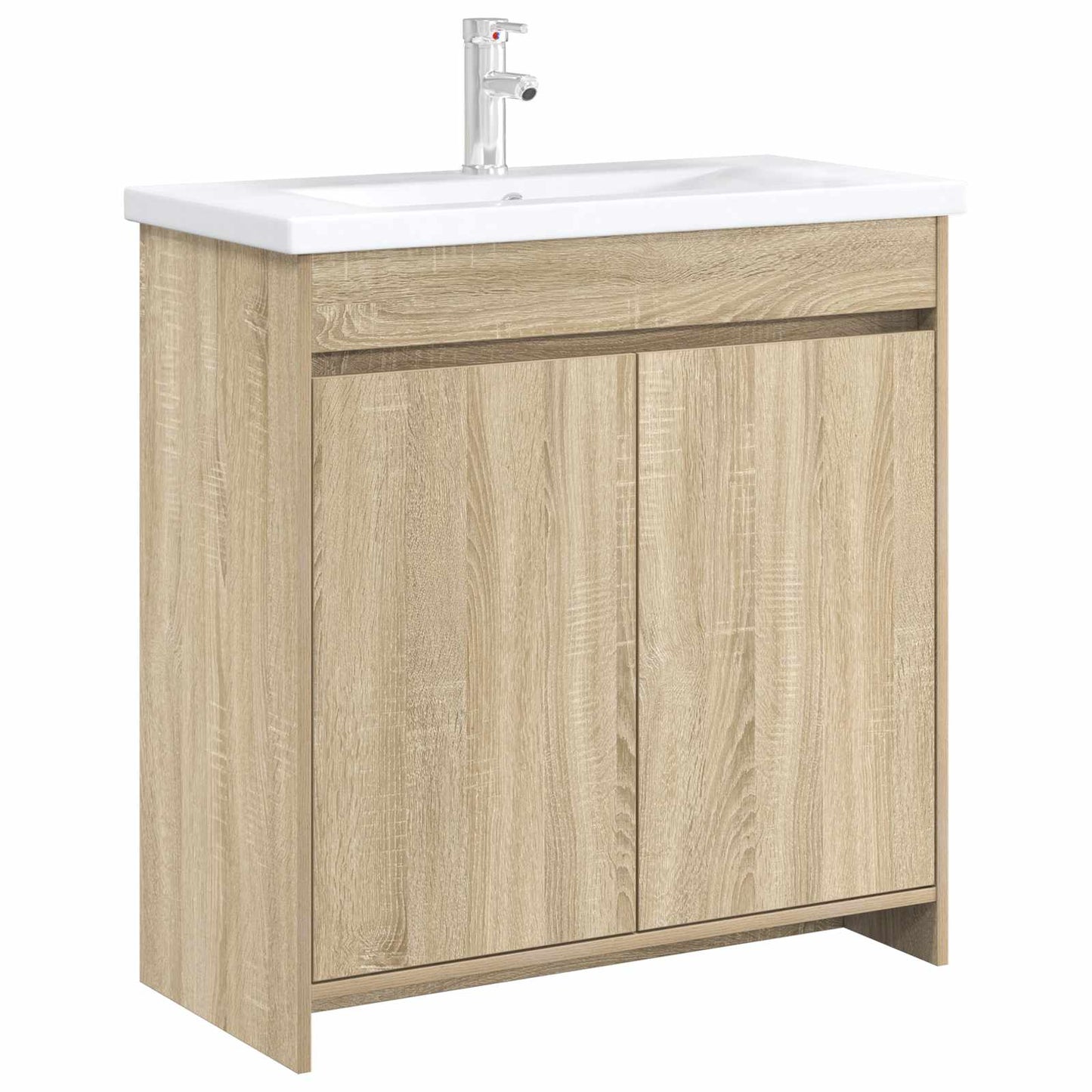 vidaXL Bathroom Under Sink Cabinet Sonoma Oak 78.5 x 37.5 x 81 cm