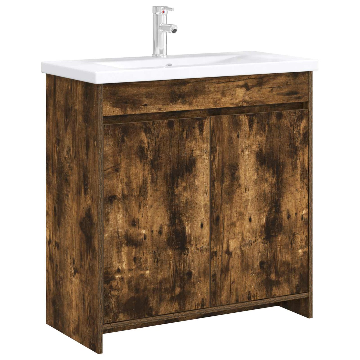 vidaXL Bathroom Under Sink Cabinet Smoked Oak 78.5 x 37.5 x 81 cm