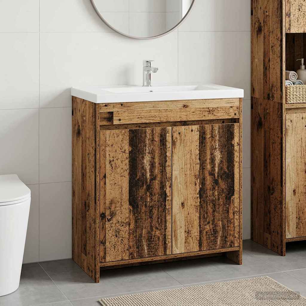 vidaXL Bathroom Under Sink Cabinet Old Wood 78.5 x 37.5 x 81 cm