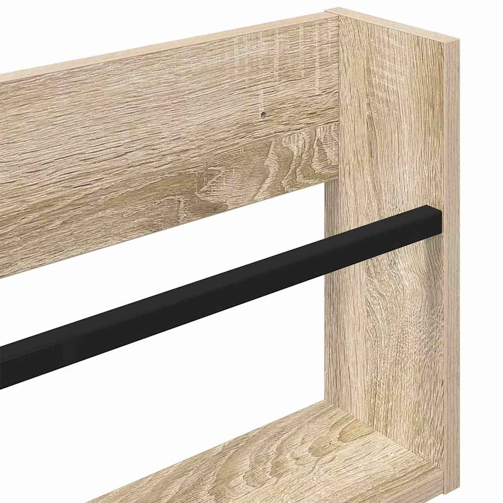 vidaXL Magazine Rack Sonoma Oak 60 x 12 x 30 cm Engineered Wood