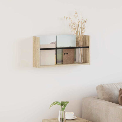 vidaXL Magazine Rack Sonoma Oak 60 x 12 x 30 cm Engineered Wood