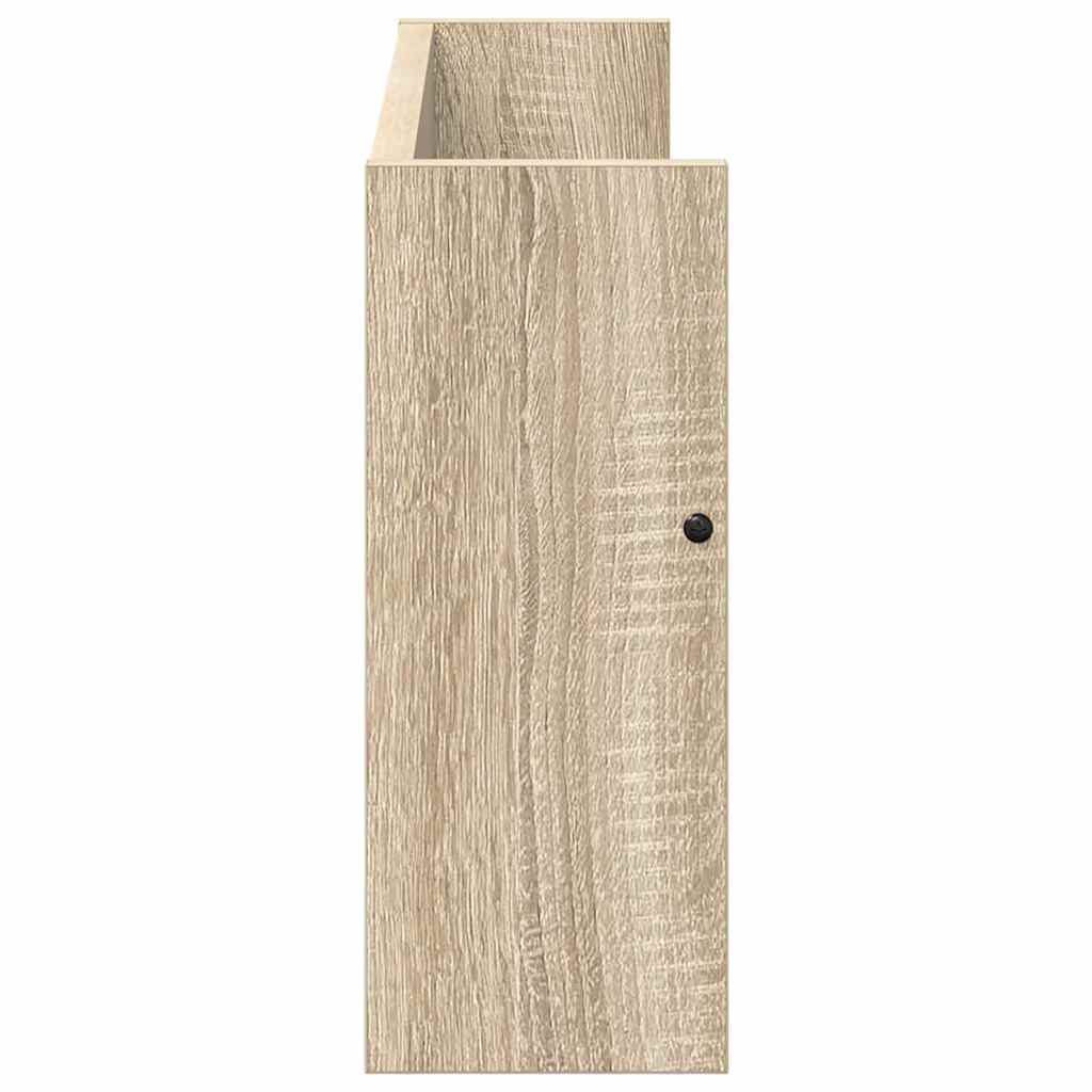 vidaXL Magazine Rack Sonoma Oak 60 x 12 x 30 cm Engineered Wood