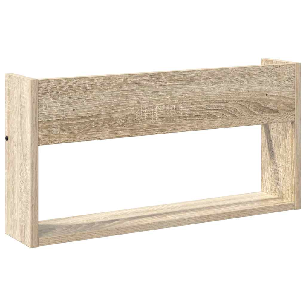 vidaXL Magazine Rack 2 pcs Sonoma Oak 60 x 12 x 30 cm Engineered Wood