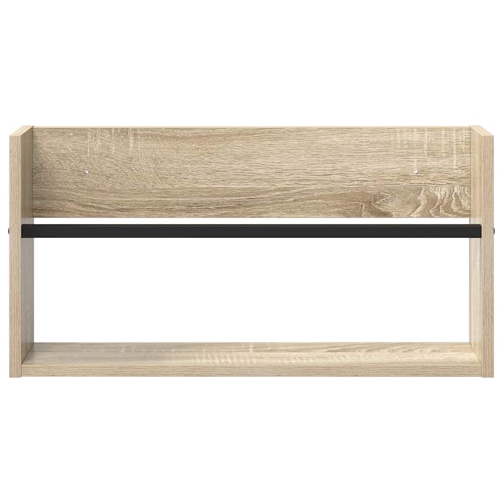 vidaXL Magazine Rack 2 pcs Sonoma Oak 60 x 12 x 30 cm Engineered Wood