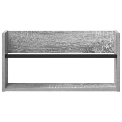vidaXL Magazine Rack Grey Sonoma 60 x 12 x 30 cm Engineered Wood