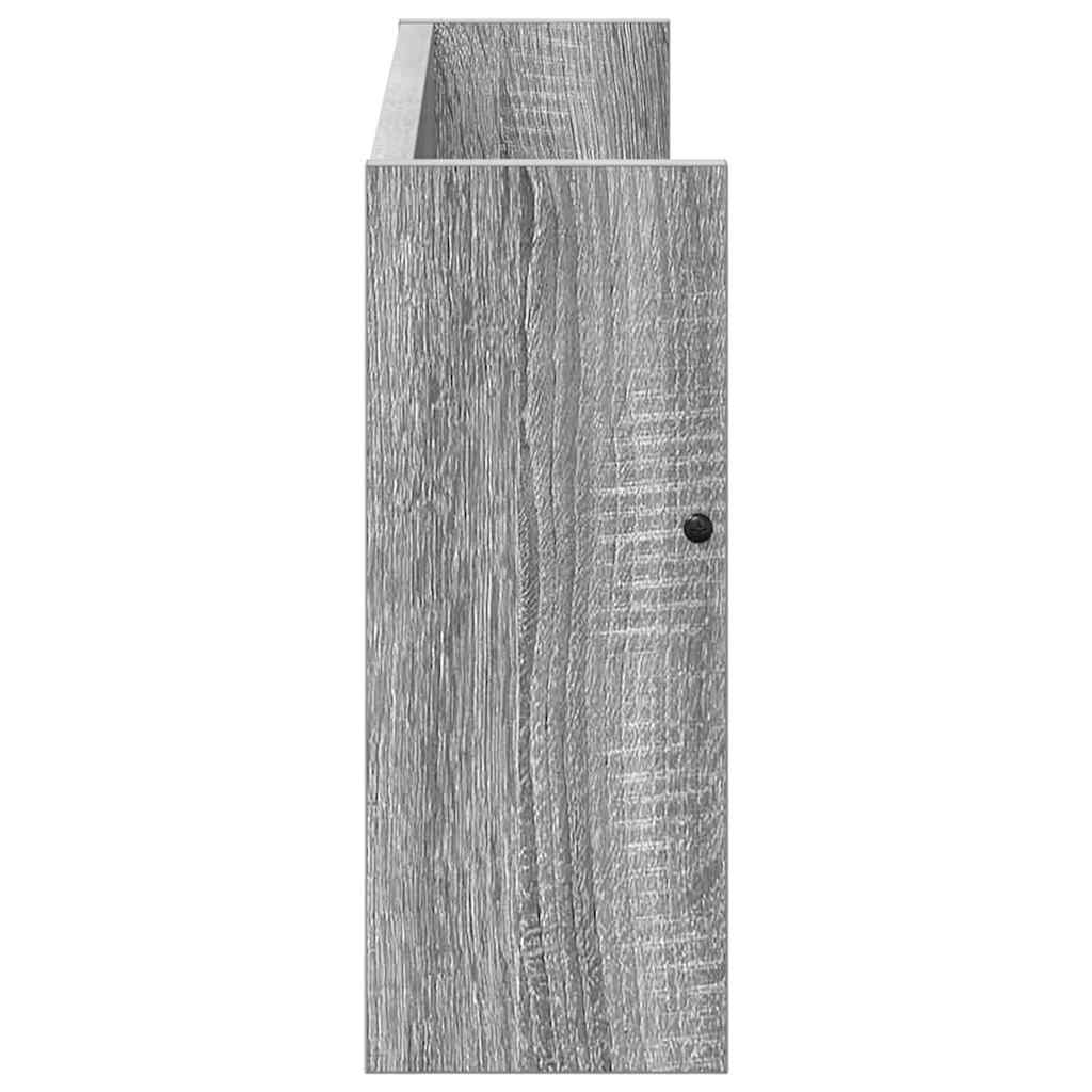 vidaXL Magazine Rack Grey Sonoma 60 x 12 x 30 cm Engineered Wood