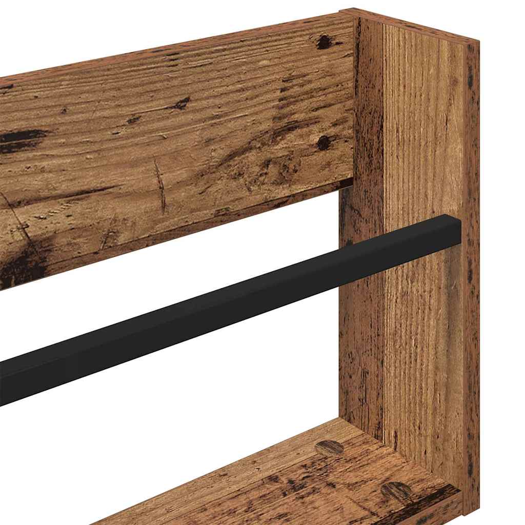 vidaXL Magazine Rack 2 pcs Old Wood 60 x 12 x 30 cm Engineered Wood